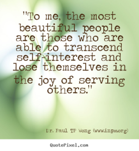 Joy - of serving others, quote